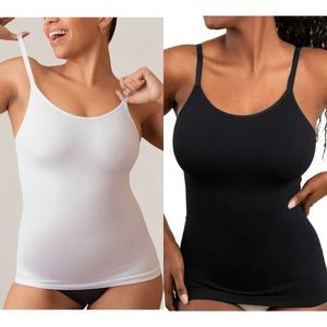 Shapermint Empetua All Day Every Day Scoop Neck Cami Bundle Black & White Size M